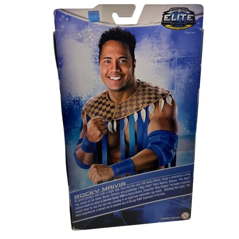 WWE Elite Collection Flashback Rocky Maivia Action Figure The Rock Mattel 2014